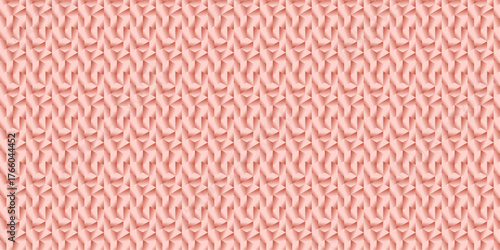 Coral Pink Geometric Pattern Background with 3D Depth Effect