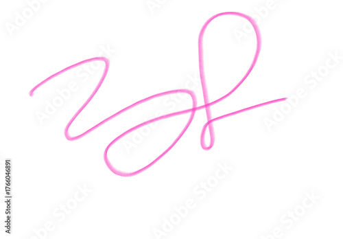 Hand made Abstract pink scribble line simple vector illustration By Adobe Fresco for creative design