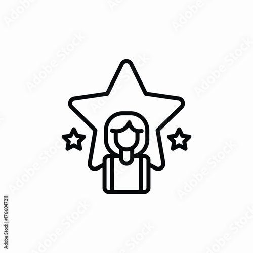 celebrity influencer star icon sign vector