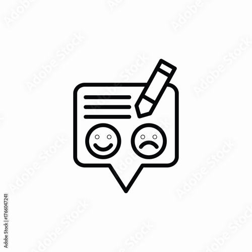 customer feedback review icon sign vector