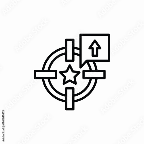 target star goal icon sign vector