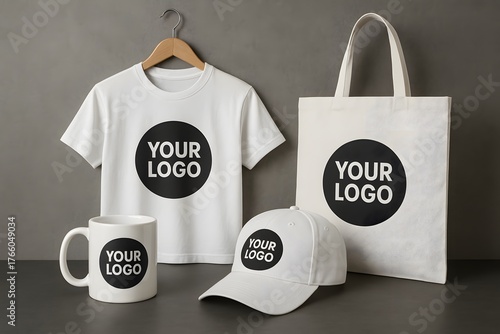 Products mockup set for marketing the design for advertising and branding concepts.