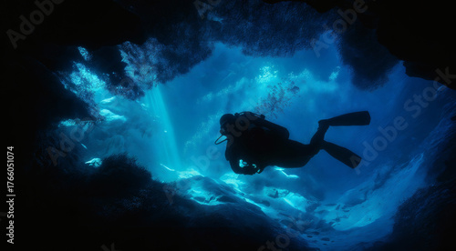 Obraz na płótnie Cavern Diving