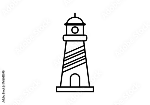 Icono negro de faro en fondo blanco