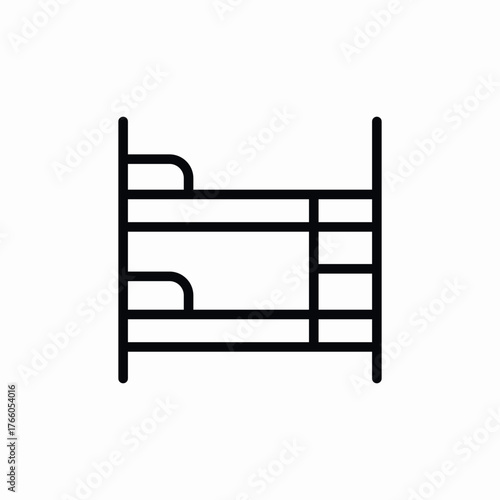 bunk bed icon sign vector