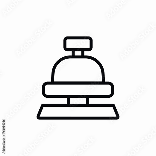 desk bell icon sign vector