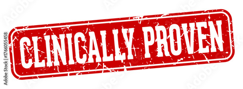 clinically proven rectangular sign. clinically proven stamp