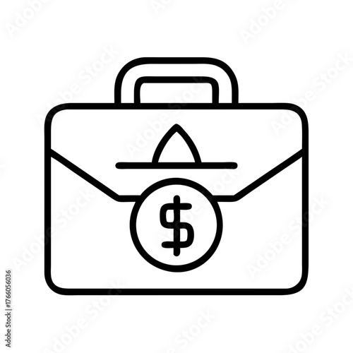 3d illustration of business briefcase with dollar sign