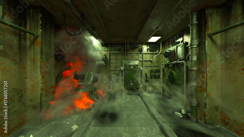 作業通路　3DCGレンダリング
