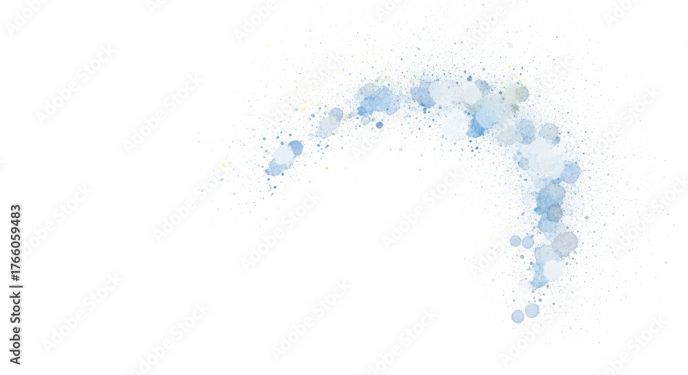 Obraz premium Abstract blue and white brush stroke arc isolated on transparent background
