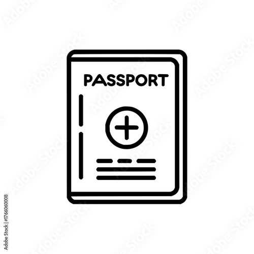 Medical passport document for international travel identification and health records verification card