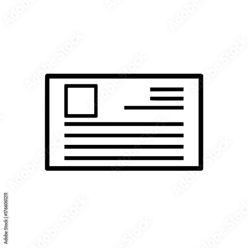 Postcard template design vector graphic illustration for mailing and correspondence needs exactly one hundred