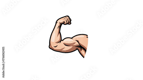 Fitness bicep vector graphic representing health and power