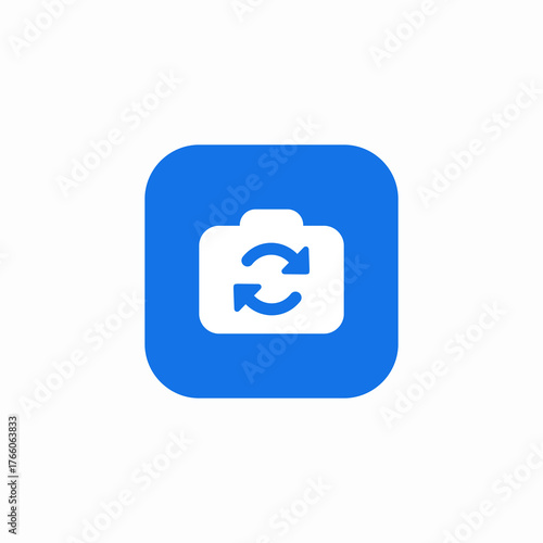 camera rotate icon sign vector