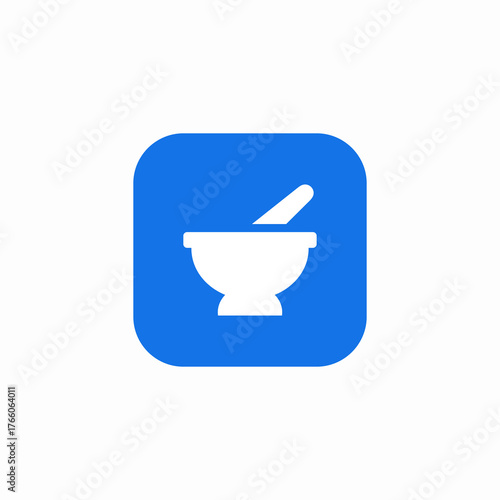 mortar pestle icon sign vector
