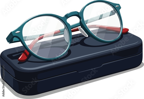glasses on white background