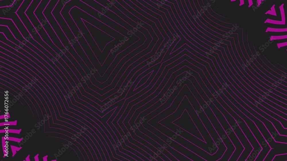 A cyclical animation of a seamless geometric patterns created in the form of an abstraction using a brushcartoon technique in a fantasy style containing elements of lines and bizarre shapes