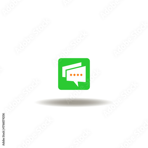 Vector illustration of speech bubbles. Symbol of messages. Icon of talk balloons.