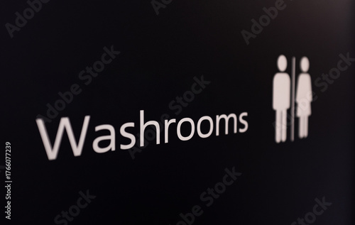 Washroom, Restroom or Toilet Sign