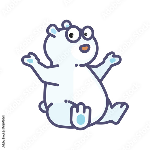 funny blue cartoon bird character vector illustration