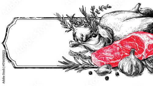 Fresh Meat Card Template for Butchery Farm Market Promotion