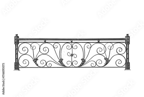 Fence with forged ornament. B.