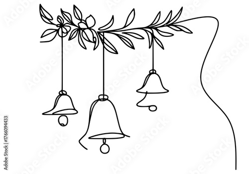 hand drawn vector illustration of bell