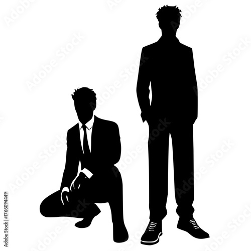 silhouette of a man, vector silhouette of a man