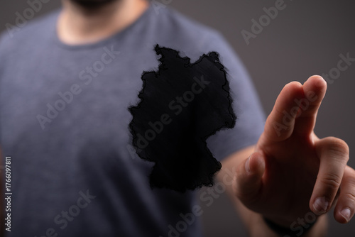 Abstract image of a hand in...