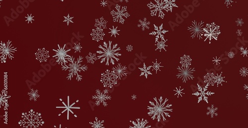 Wallpaper Mural Abstract snowflake pattern falling on a burgundy background. Perfect for Christmas, winter, holidays, and festive designs.  Beautiful, elegant, Torontodigital.ca