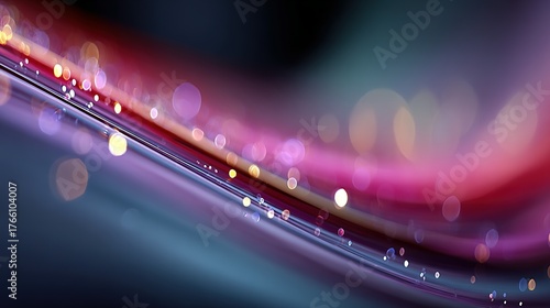 Abstract Flowing Light: Dynamic Bokeh and Swirling Colors, Artistic Digital Design.