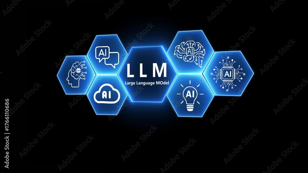 Futuristic concept of artificial intelligence and large language models ...