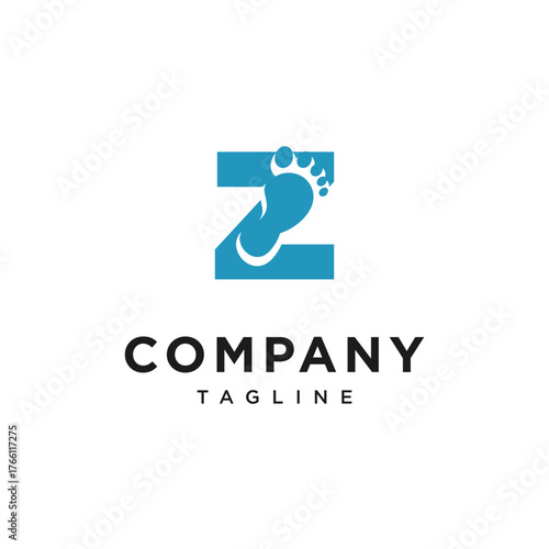 Letter Z Foot Logo Icon Vector