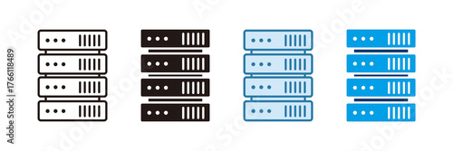 Big Data Icon Set Multiple Style Collection