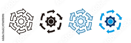 Computer Vision Icon Set Multiple Style Collection