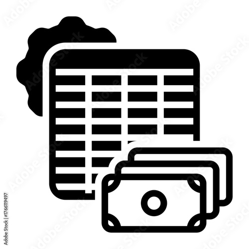 loan table icon, glyph icon style