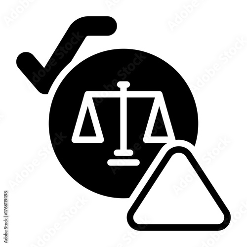 risk icon, glyph icon style