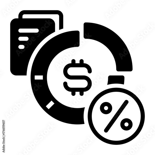 percentage icon, glyph icon style