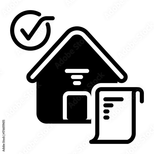 House loan icon, glyph icon style