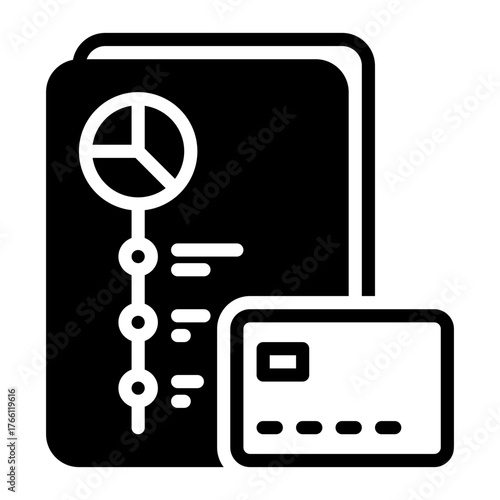 credit icon, glyph icon style