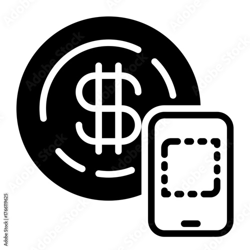 payment icon, glyph icon style