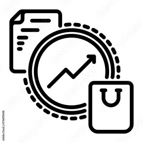 sales icon, line icon style