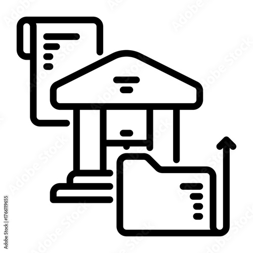 upload file icon, line icon style