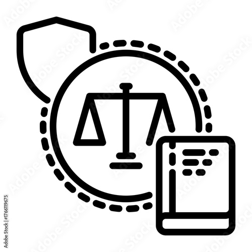 law icon, line icon style
