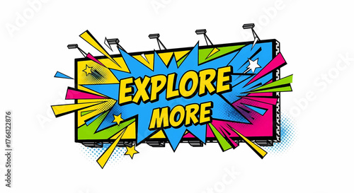 Explore more with this pop art vector illustration for marketing, business, and advertising concepts