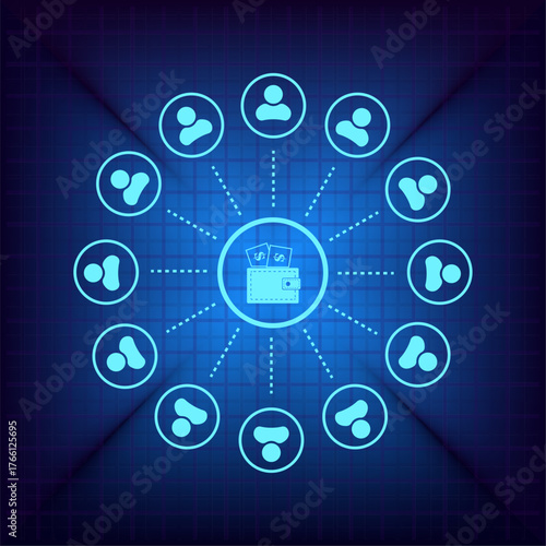 Vector illustration on a blue background