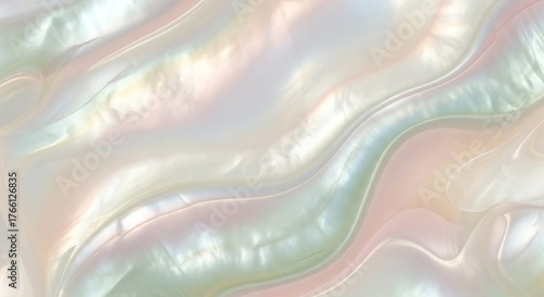 Iridescent pearl texture with soft pastel hues, creating a dreamy and ethereal effect, perfect for adding a touch of elegance and sophistication
