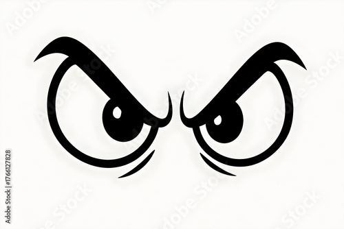 Cartoon eyes vector graphic angry comic emotion car decal evil face sticker