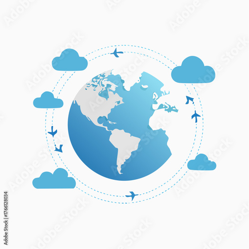 Global Connectivity: A Stylized Representation of Air Travel Around the World