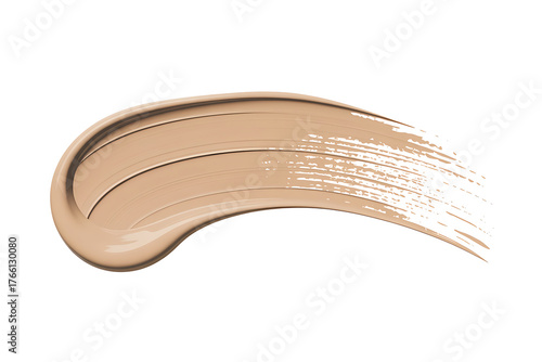 Swirl of beige cosmetic product, likely foundation or concealer, showcasing texture and application.